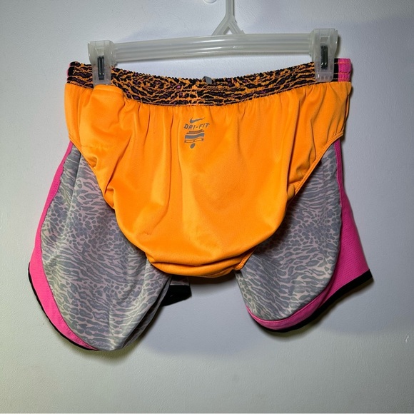 Nike Dri-Fit Tempo Leopard Print Athletic Running Shorts with Pink Sides Medium - Picture 8 of 8